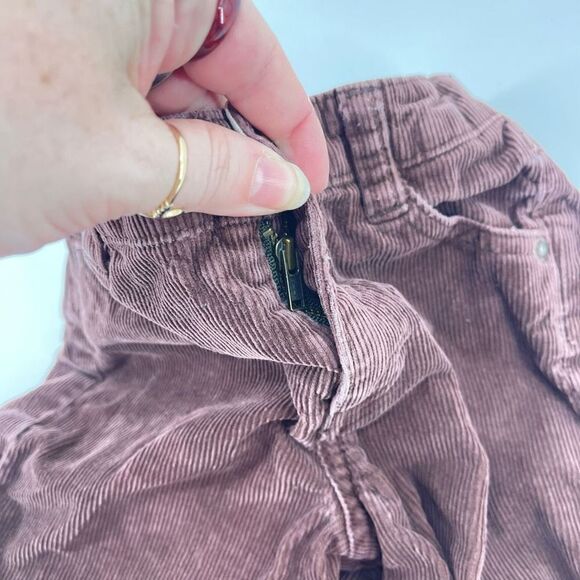 Oshkosh B’Gosh brown cords corduroy pants half elastic waist button and zipper 1 - Picture 5 of 8